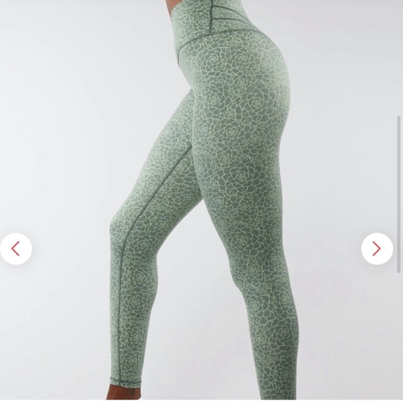 Buffbunny Stylish Green Floral Siren‎ Cross Waist Ladies Leggings. Size XL. - Picture 13 of 13